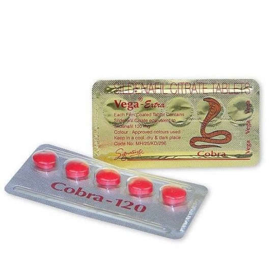 Cobra 120 Mg, Sildenafil Citrate, Only $0.74 per Tablets