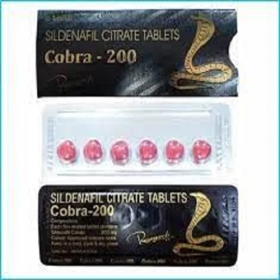 Cobra 200 Mg, Sildenafil Citrate, Only $0.76 per Tablets