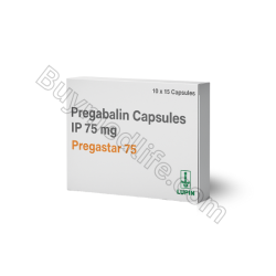 Pregabalin Lyrica- Pregastar 75 Mg Only $0.33 per Capsules