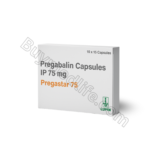 Pregabalin Lyrica- Pregastar 75 Mg Only $0.33 per Capsules