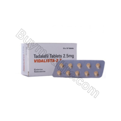 Vidalista 2.5 Mg, Tadalifil Dosage, Uses, Reviews & Best Price