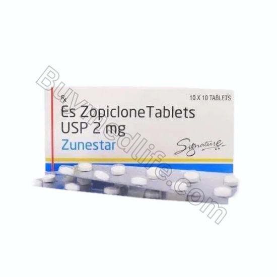 Lunesta 2mg tablet (Eszopiclone): Helps to fall asleep faster
