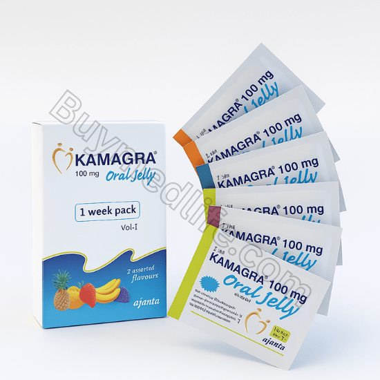 Kamagra Oral Jelly 100mg ( Sildenafil Sachets)